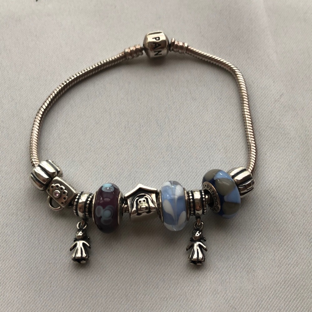 Pandora Bracelet with Beads and Charms